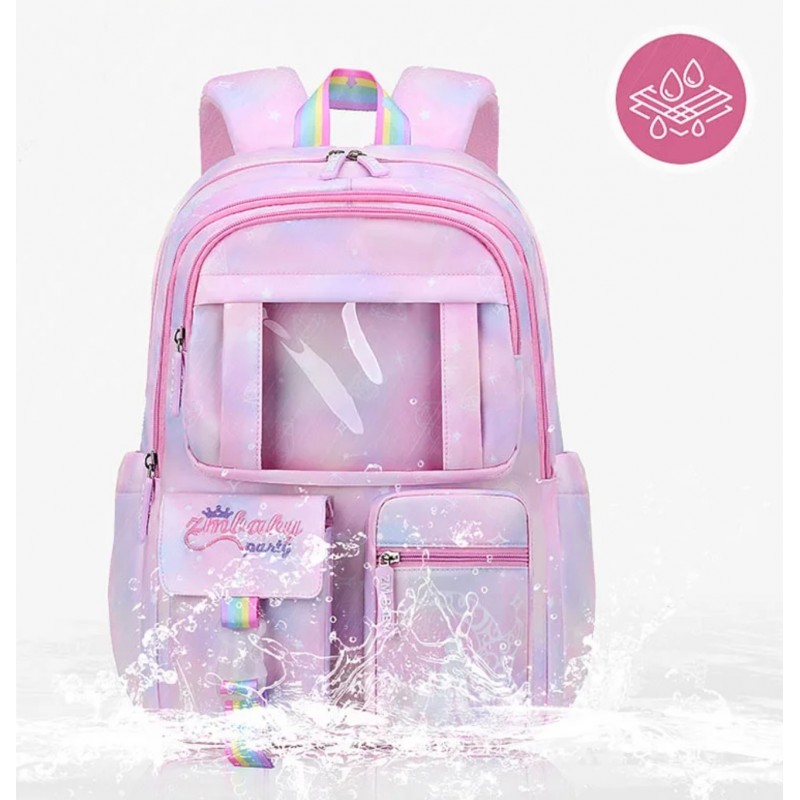 Plecak RAINBOW sweet szkolny uniwersalny kieszonki z maskotką PL159R - obrazek 3