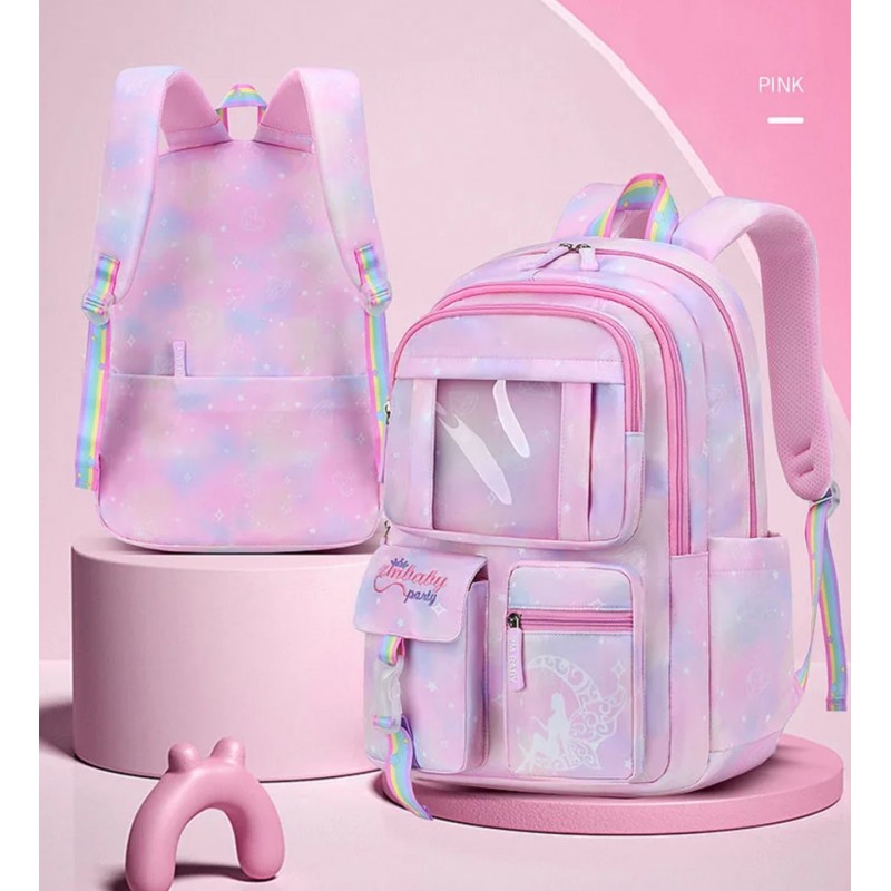 Plecak RAINBOW sweet szkolny uniwersalny kieszonki z maskotką PL159R - obrazek 5