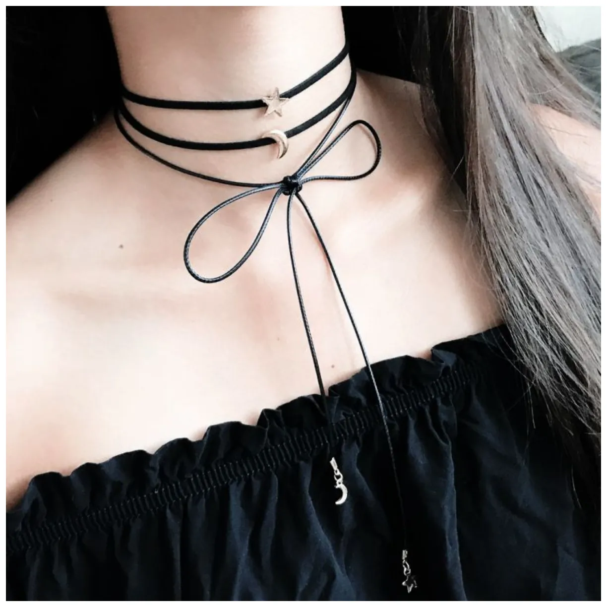 NASZYJNIK CHOKER MOON STAR - obrazek 3