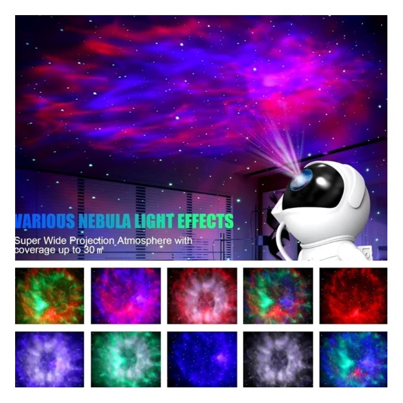 Projektor Gwiazd Nieba LED Astronauta Lampka Nocna na pilot, 21,5 cm LAMP42 - obrazek 6