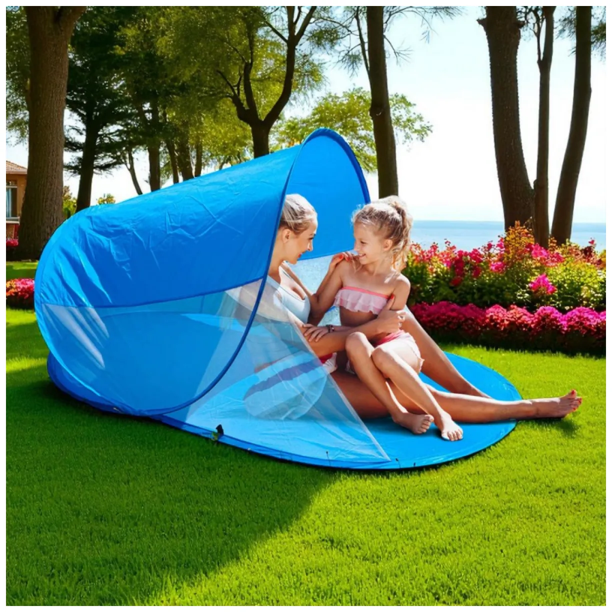 Namiot plażowy, przewiewny parawan, składany w pokrowcu 200x120cm AR15N - obrazek 2