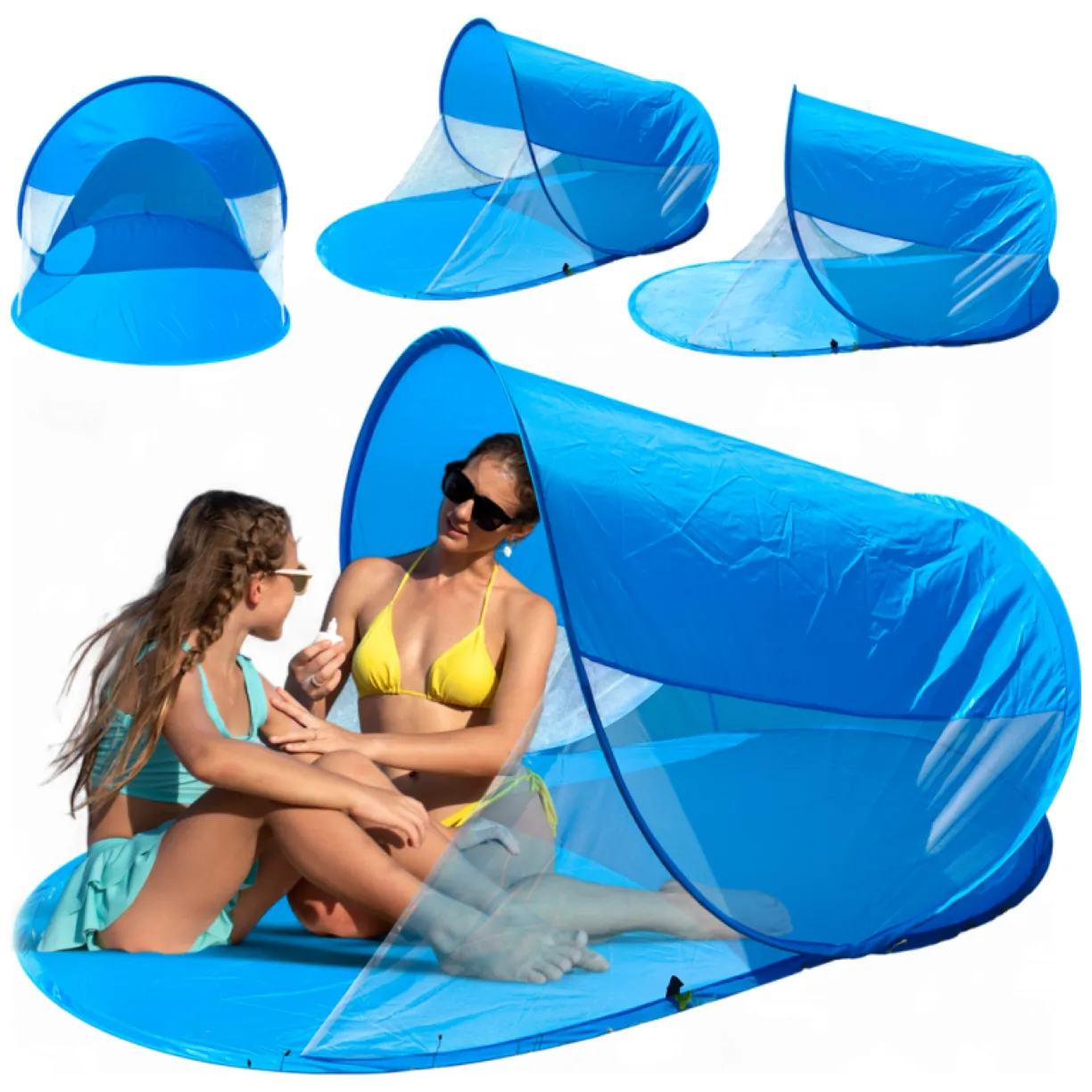 Namiot plażowy, przewiewny parawan, składany w pokrowcu 200x120cm AR15N