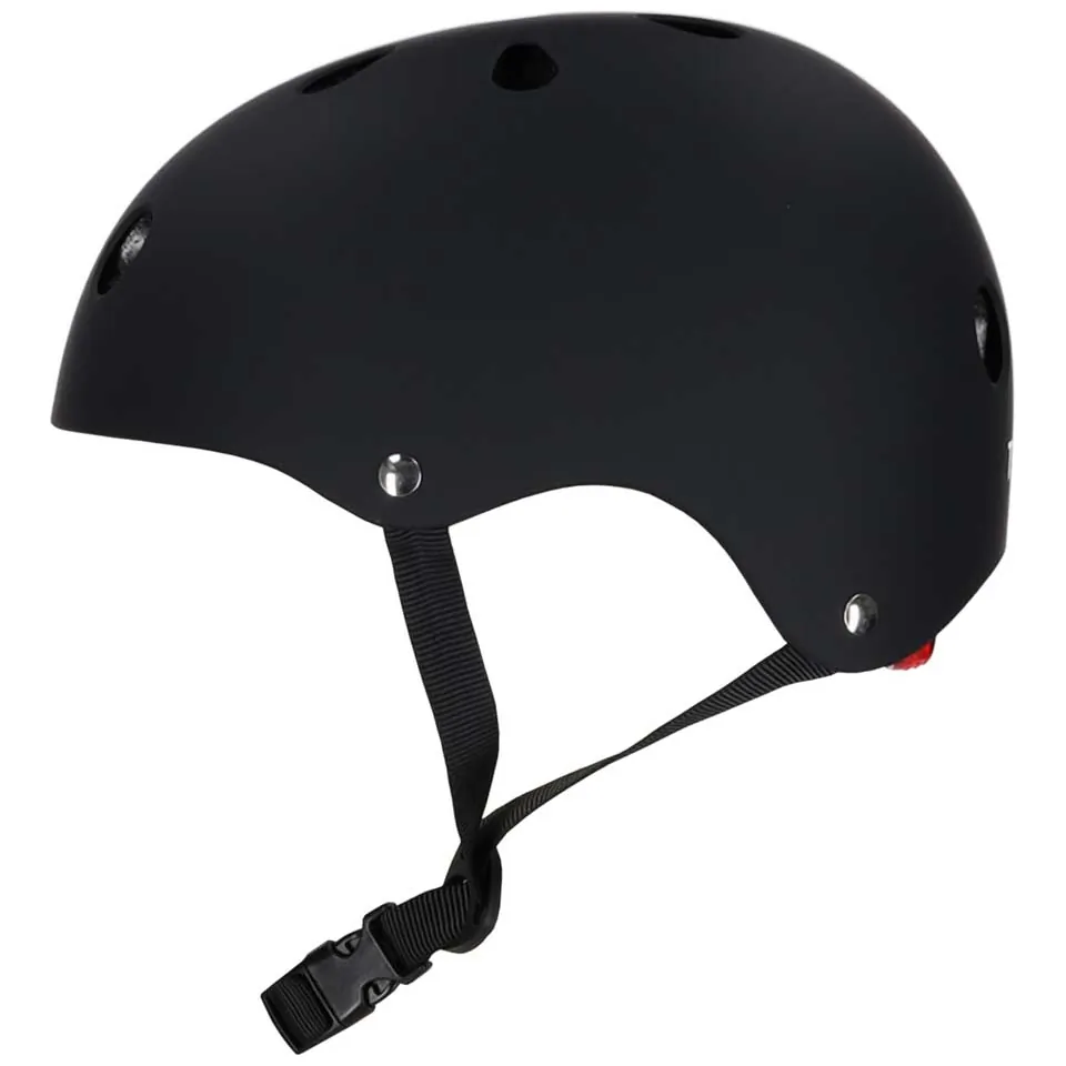 Kask rowerowy dla dziecka z diodą LED, regulowany, czarny 55-58 cm - obrazek 5