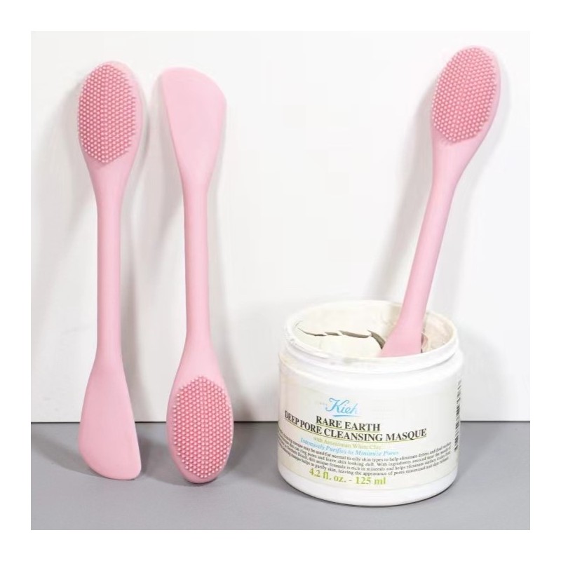 Silikonowa szczoteczka do pielęgnacji twarzy z aplikatorem 17,2 x 2,9 cm AK15R - obrazek 5