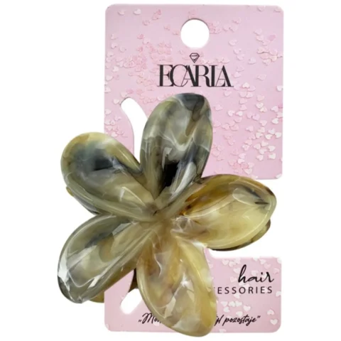 Spinka do włosów klamra XL kwiat Perłowy melanż 7,5cm x 8cm SP348
