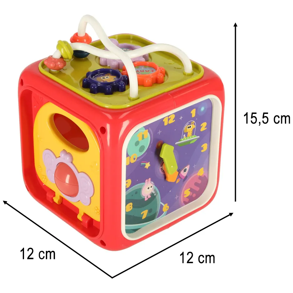 Sorter układanka kostka sensoryczna klocki edukacyjne Montessori 6w1 - obrazek 9