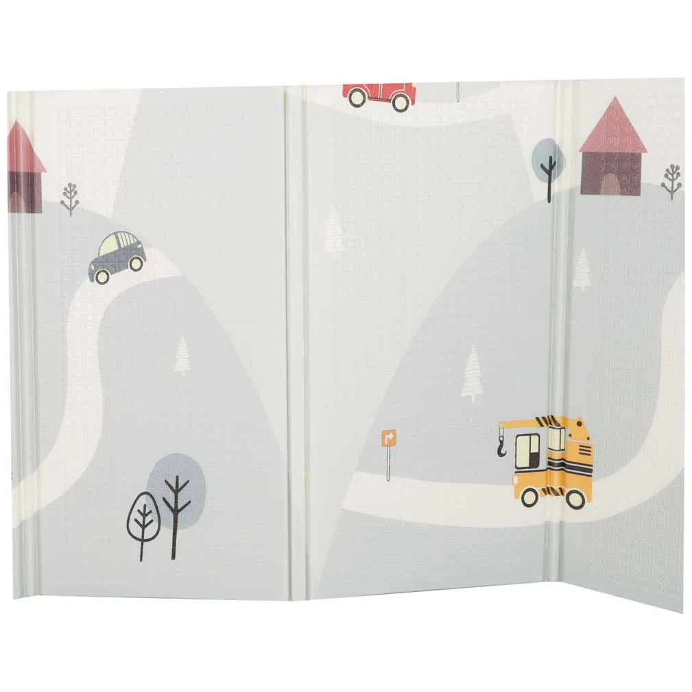 Mata edukacyjna piankowa dwustronna składana 150x200cm balony ulica - obrazek 8
