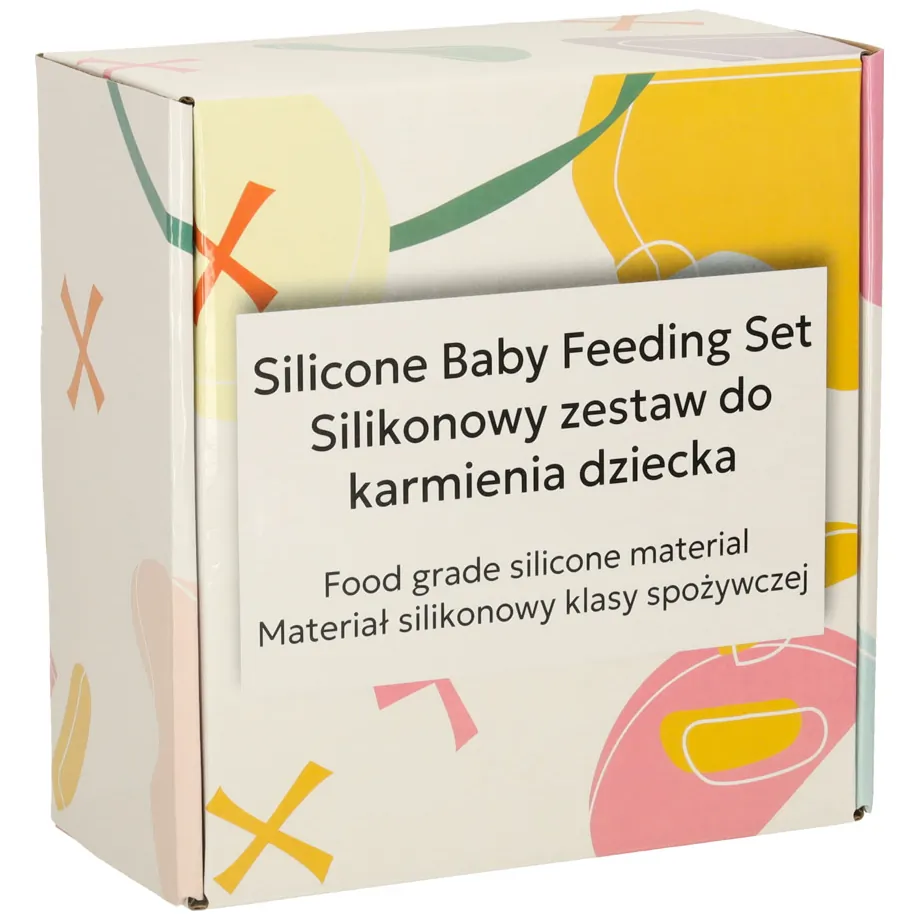 Zielony zestaw naczyń silikonowych sowa 8 elementów dla dzieci - obrazek 12