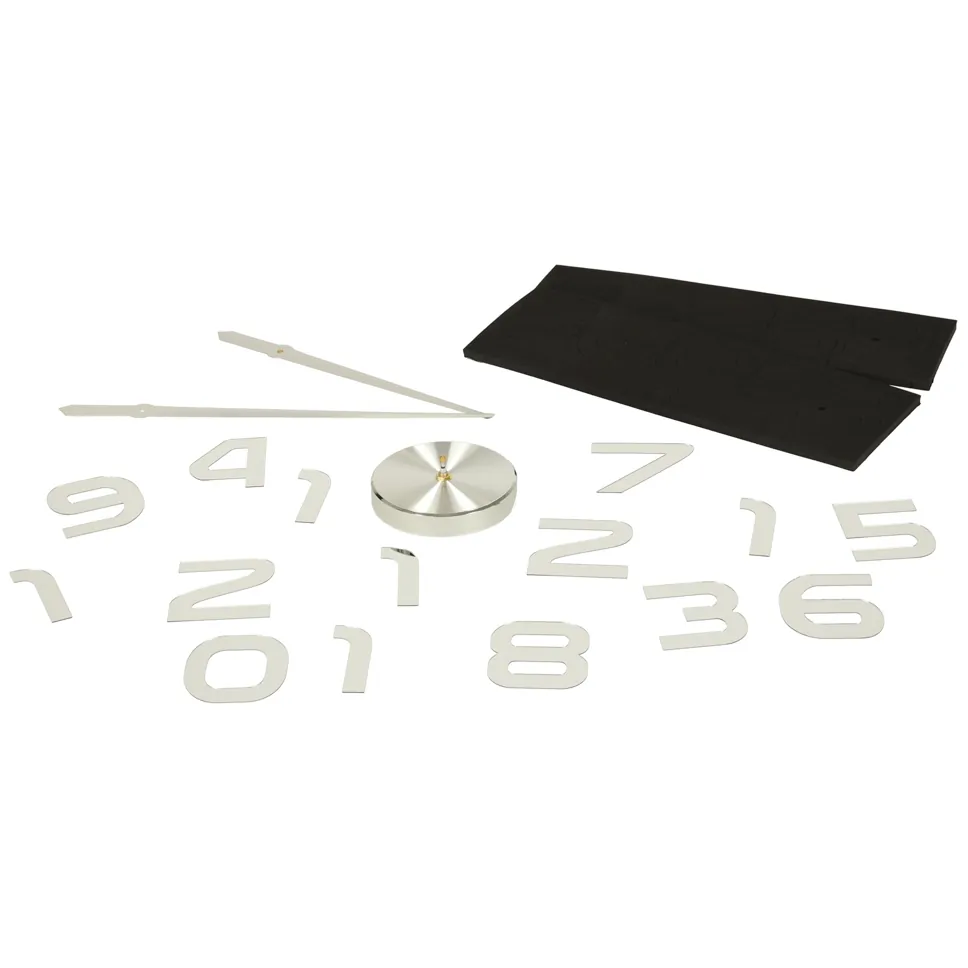 Zegar ścienny naklejany na ścianę 3D lustrzany DIY duży nowoczesny 80-120cm XL - obrazek 4