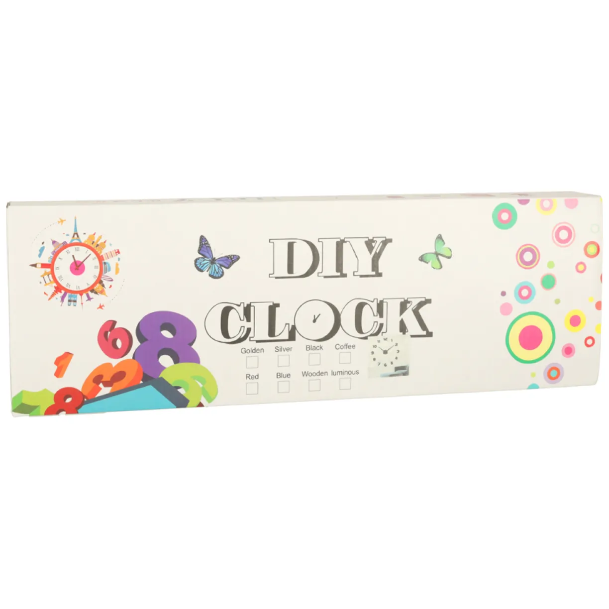 Zegar ścienny naklejany na ścianę 3D lustrzany DIY duży nowoczesny 80-120cm XL - obrazek 7
