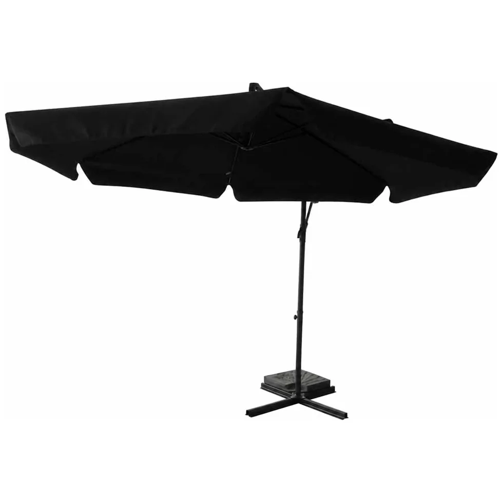 Parasol ogrodowy LUARO duży składany z wysięgnikiem 290cm czarny - obrazek 10