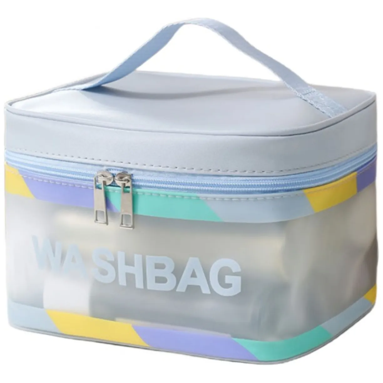 Kosmetyczka rozkładana WASHBAG kuferek niebieska KS73