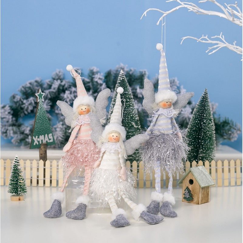 ANIOŁ ŚWIĄTECZNY BOŻE NARODZENIE siedzący 38 cm Z PLUSZU ASN03SZ - obrazek 4