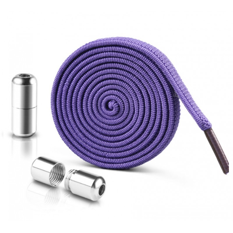 Sznurówki do butów elastyczne bez wiązania 2szt fioletowe SDB01FIO - obrazek 2