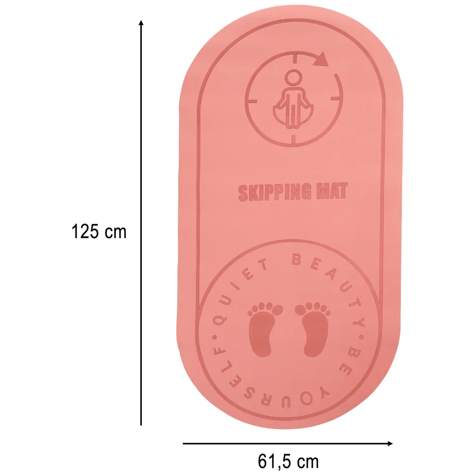 Różowa mata fitness antypoślizgowa wygłuszająca do jogi i skakania 125x61,5 cm - obrazek 7