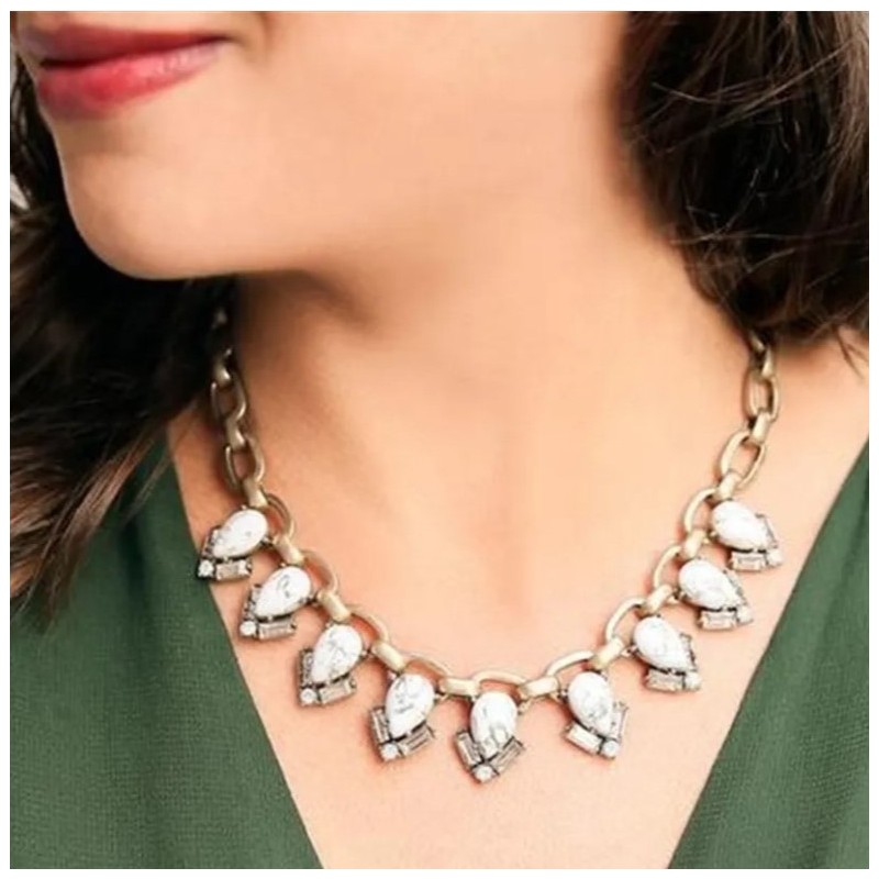 Naszyjnik Kolia rozety marmur N574 - obrazek 2