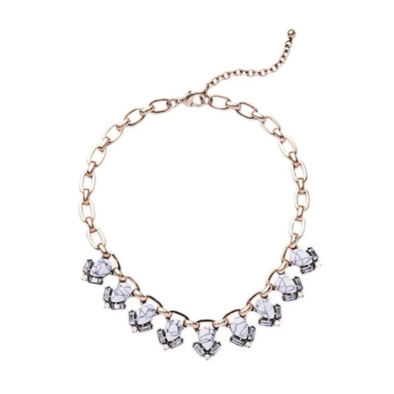 Naszyjnik Kolia rozety marmur N574