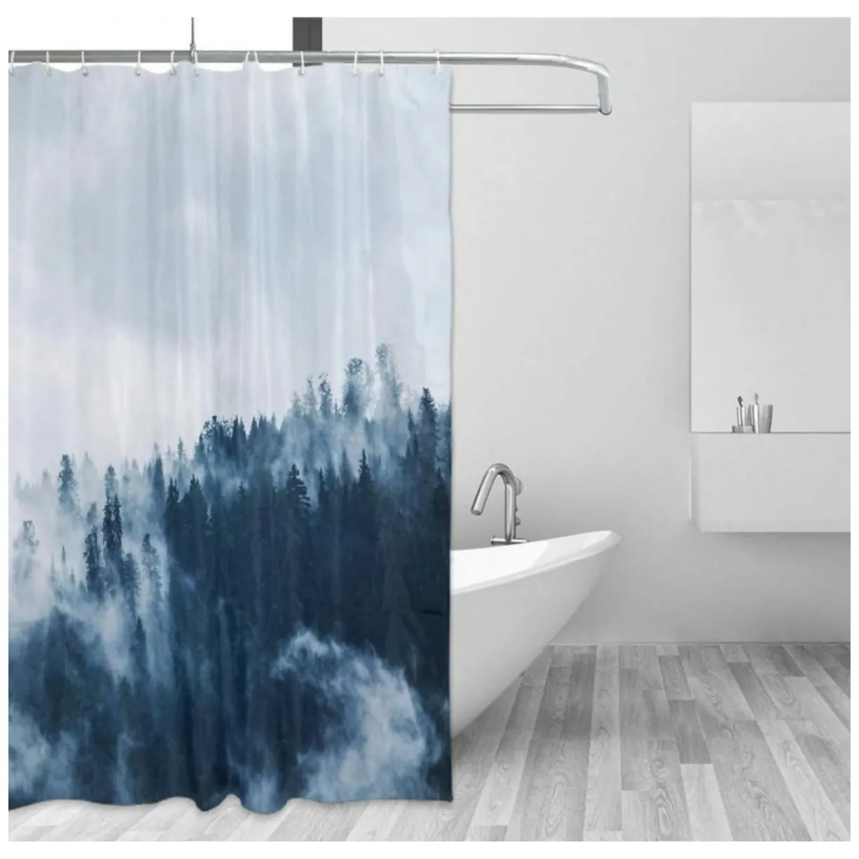 Zasłona prysznicowa, kurtyna z wydrukiem 3D, wodoodporna 200x180 cm ZPR22 - obrazek 3