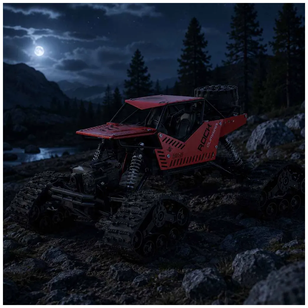 Samochód zdalnie sterowany terenowy rock crawler 4x4 2w1 czerwony - obrazek 11