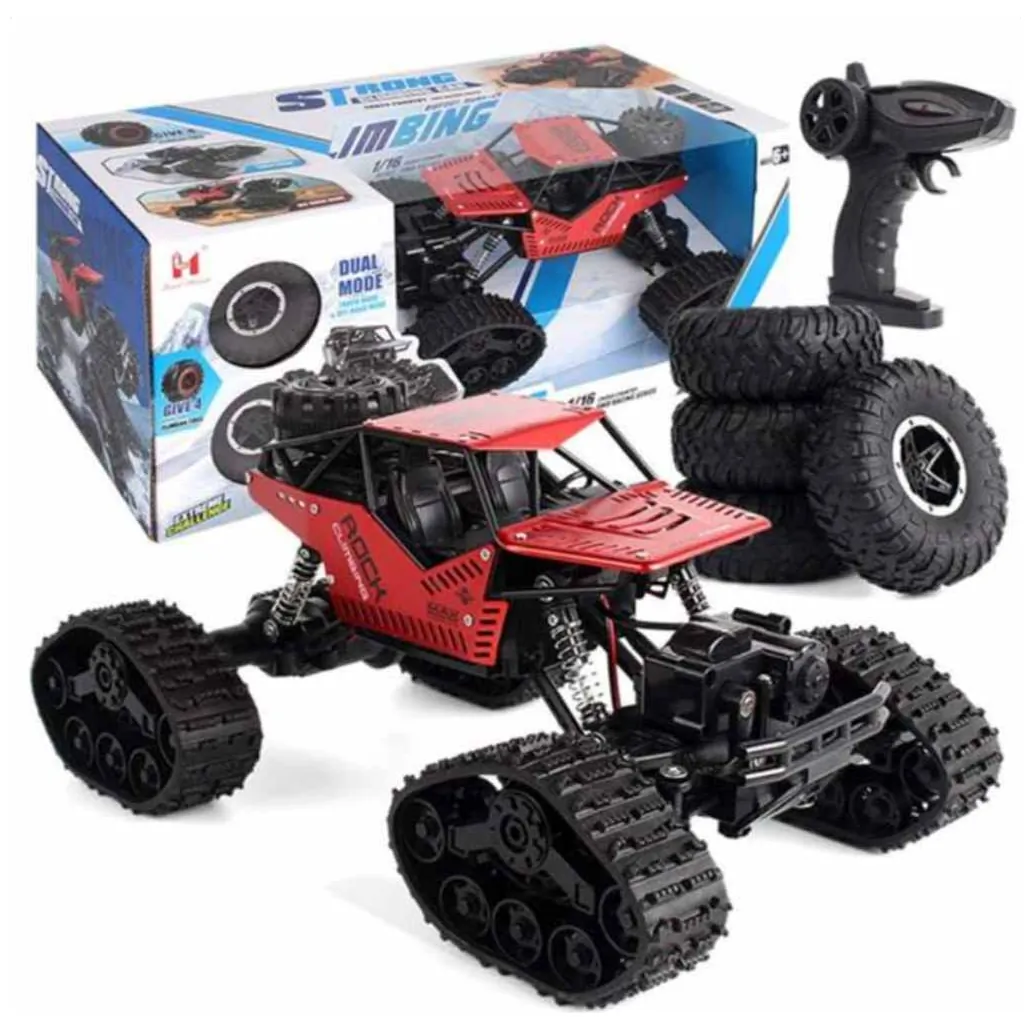 Samochód zdalnie sterowany terenowy rock crawler 4x4 2w1 czerwony - obrazek 10