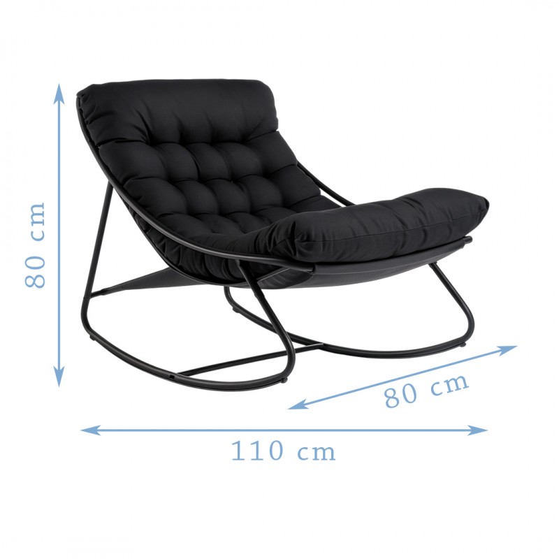 FOTEL BUJANY NA BIEGUNACH OGRODOWY DO SALONU TARASOWY BUJAK KOKON LEŻANKA KR38CZ - obrazek 6