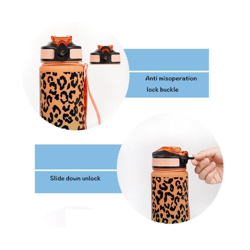 Butelka na wodę, bidon PANTERKA 1L ombre pomarańcz z zielonym BD43WZ3 - obrazek 5