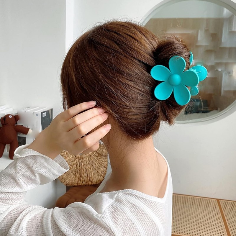 Spinka do włosów klamra XL kwiat 7x7,5 cm SP315 - obrazek 2