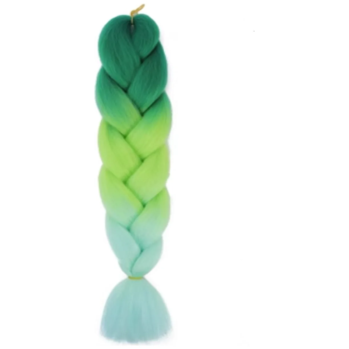 Syntetyczne włosy kolorowe 120 cm gęste ombre - obrazek 2