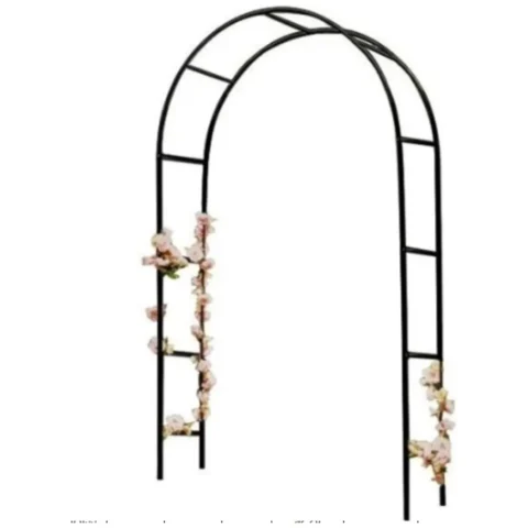Pergola ogrodowa LUARO łuk uchwyt na róże kwiaty bluszcz pnącza metalowa 240 x 140 cm