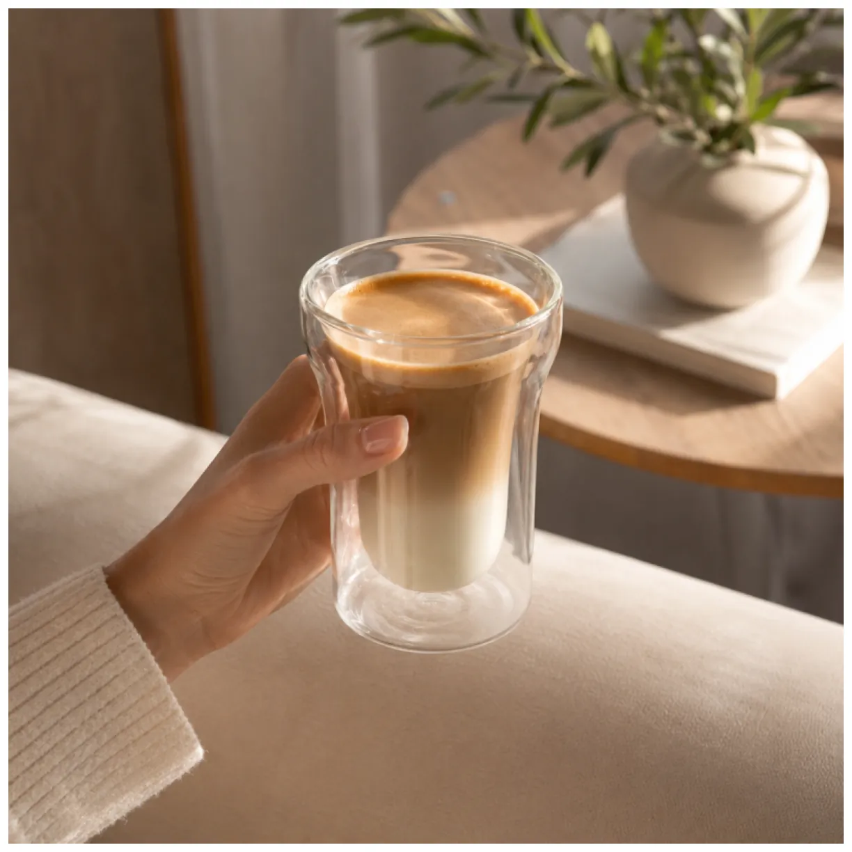 Szklanka termiczna z podwójnym dnem do kawy i herbaty 240 ml - obrazek 2