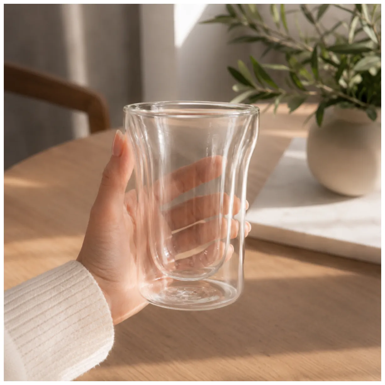 Szklanka termiczna z podwójnym dnem do kawy i herbaty 240 ml - obrazek 5