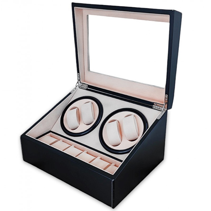 Rotomat na zegarek automatyczny, ekoskóra szkatułka gablotka 31x24x18cm PD103 - obrazek 4