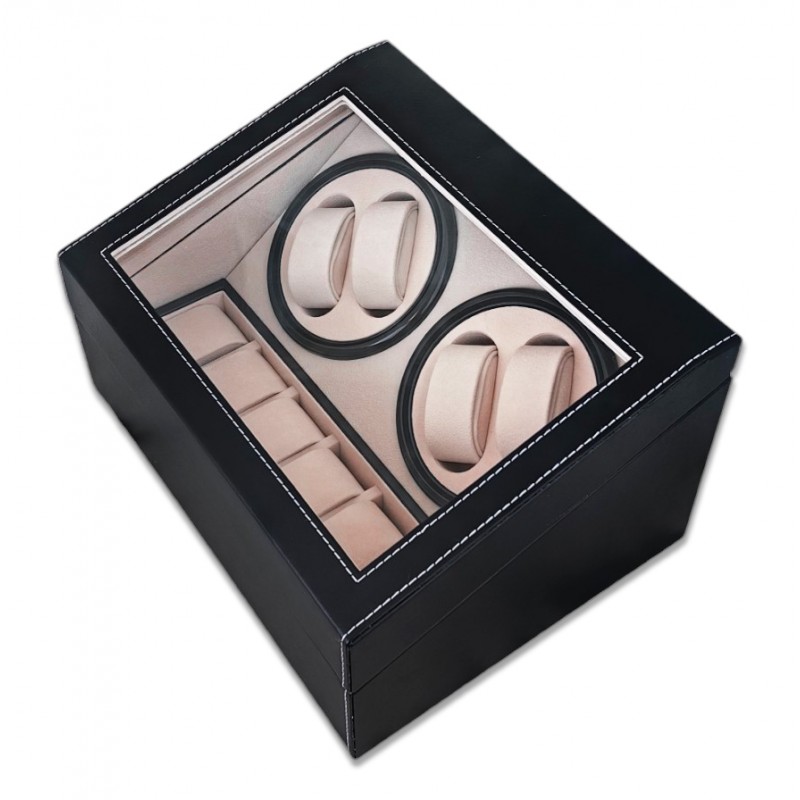 Rotomat na zegarek automatyczny, ekoskóra szkatułka gablotka 31x24x18cm PD103 - obrazek 5