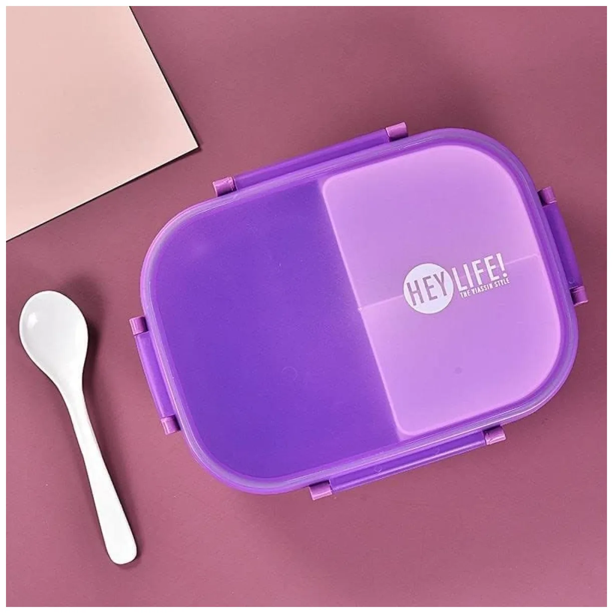 Śniadaniówka LUNCH BOX zestaw z bidonem fioletowy PJM47F - obrazek 3