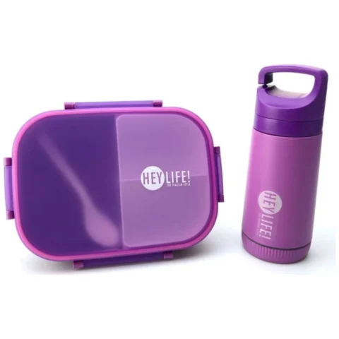 Śniadaniówka LUNCH BOX zestaw z bidonem fioletowy PJM47F