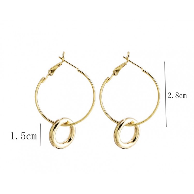 KOLCZYKI WISZĄCE KÓŁKA CELEBRITY K995 - obrazek 3