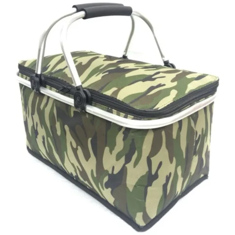 Składany kosz termiczny na zakupy, piknik 47x27x23cm KP01MORO
