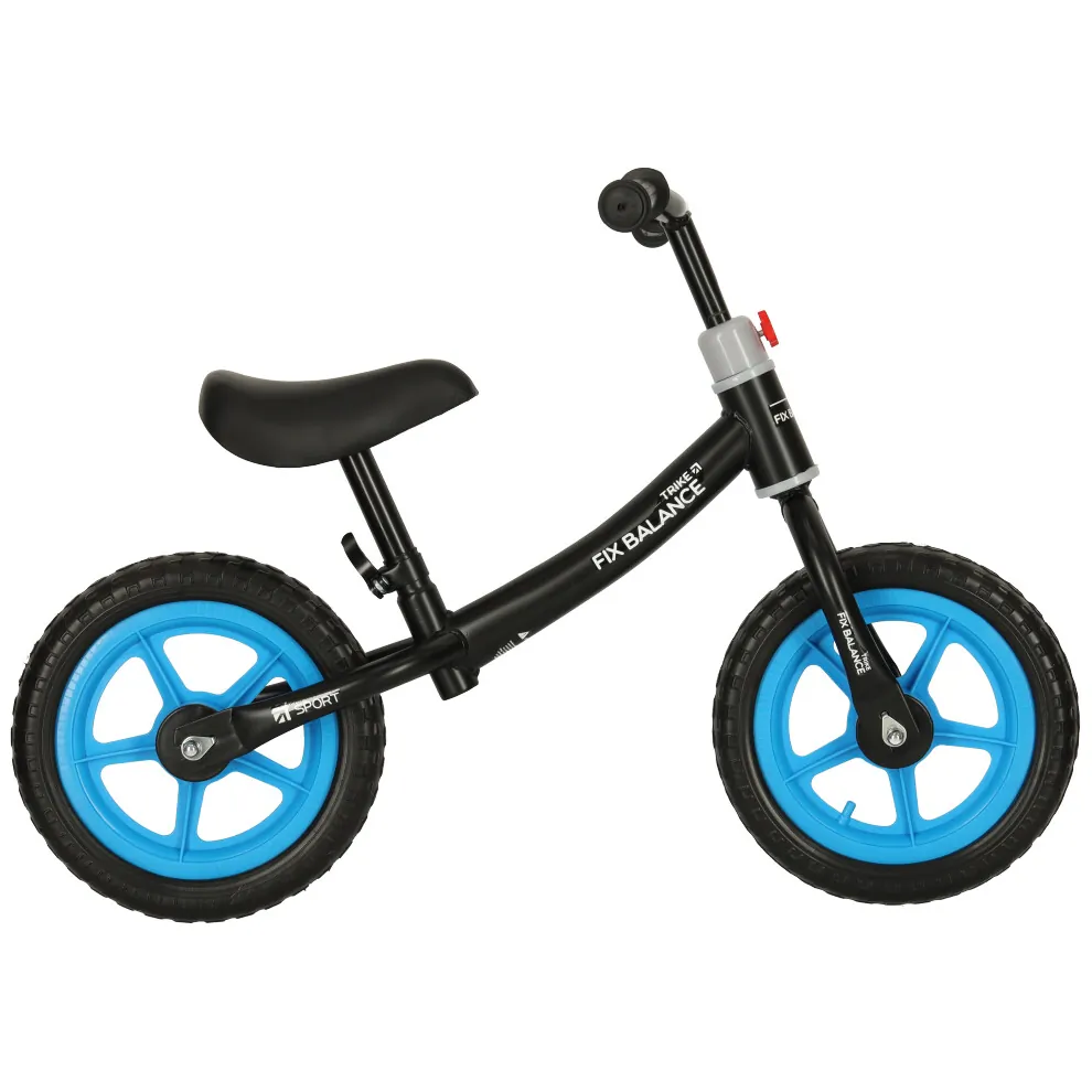 Ultra lekki rowerek biegowy czarno-niebieski dla malucha 80-108 cm - obrazek 4