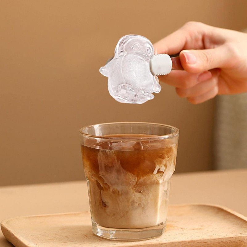 Foremki silikonowe do kostek lodów na 4 kostki PINGWINY FNL08 - obrazek 2