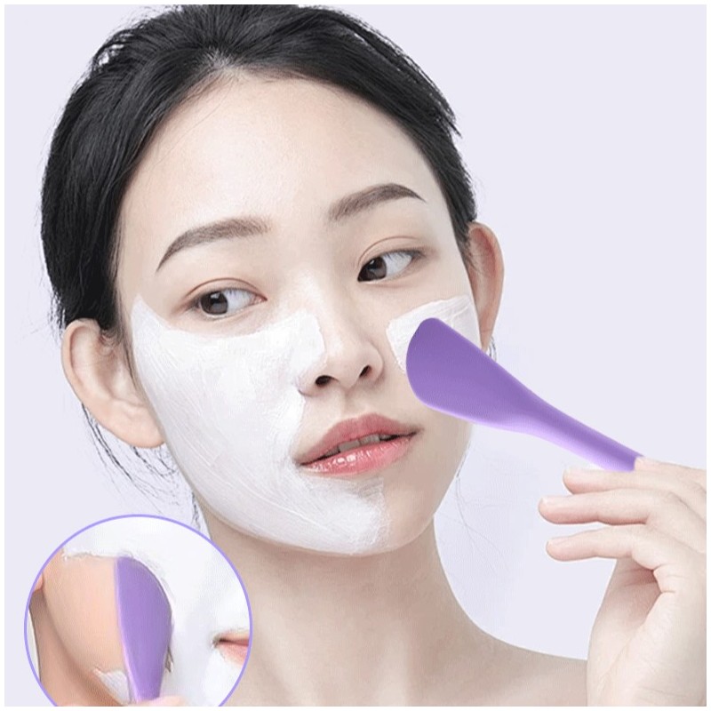 Silikonowa szczoteczka do pielęgnacji twarzy z aplikatorem 17,2 x 2,9 cm AK15FIO - obrazek 3