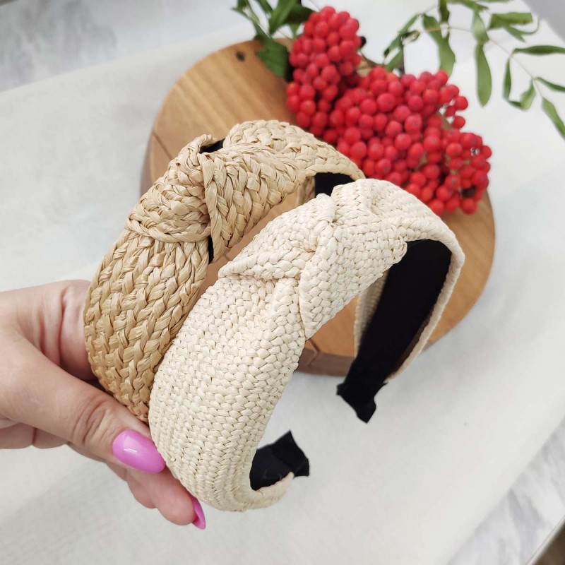 Opaska turban wiklinowa pleciona O286K - obrazek 5