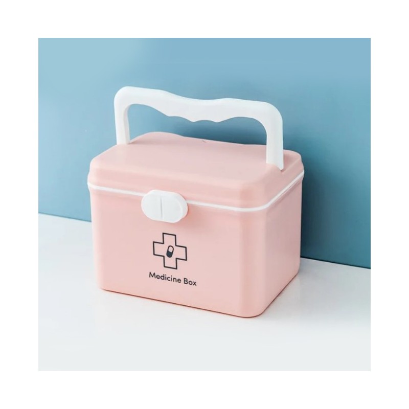 Organizer, kasetka, szkatułka na leki Różowa CB28R - obrazek 2