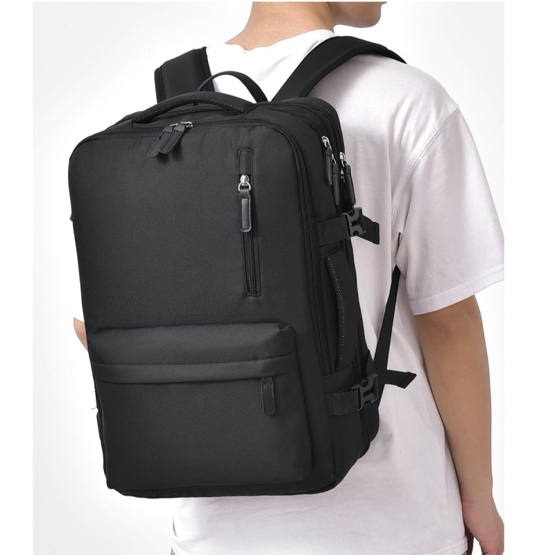 Plecak podróżny, kabinowy do samolotu, wodoodporny z USB, 44x30x16/26cm PL177 - obrazek 4