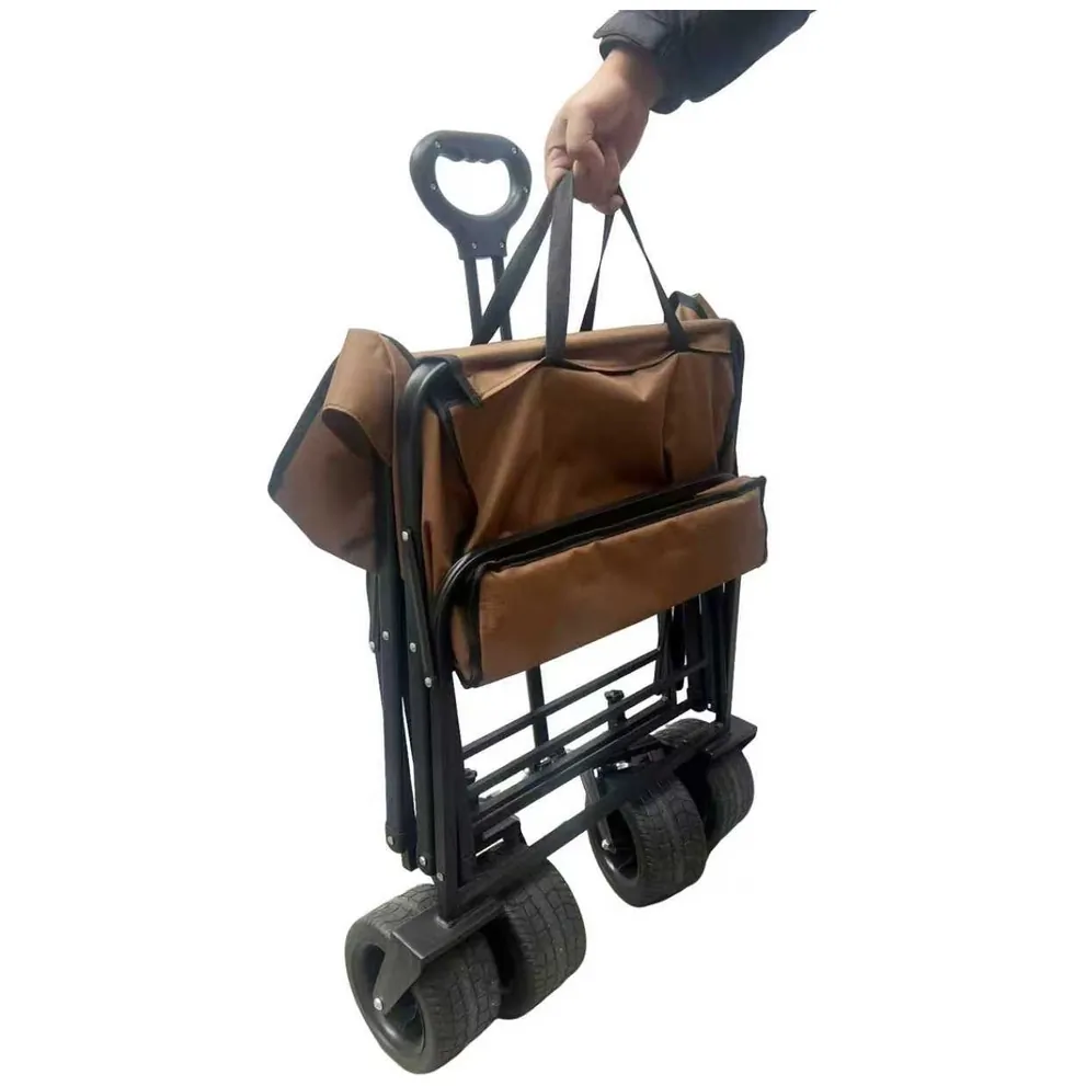 Wózek transportowy LUARO plażowy składany ze stolikiem 2w1