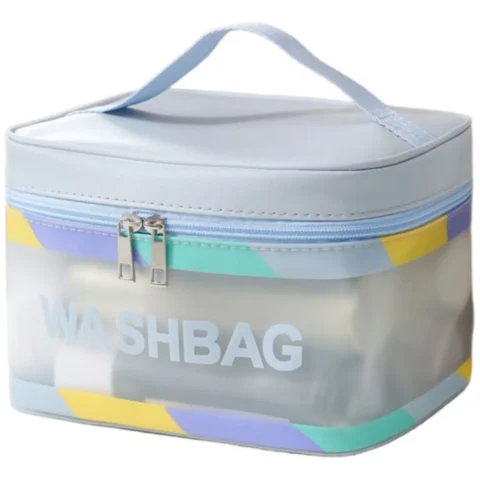 Kosmetyczka rozkładana WASHBAG kuferek niebieska KS73