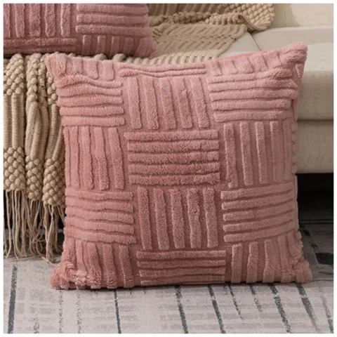 Poszewka na poduszkę dekoracyjna 45 x 45cm puchata PLECIONKA POD150