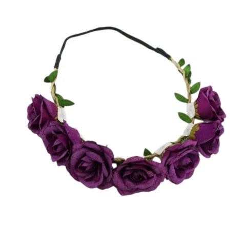 Wianek, opaska do włosów z kwiatów, delikatny wianuszek BOHO W43FIO