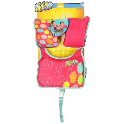 Kamizelka piankowa z rękawkami do pływania kapok dla dzieci 3-6 lat 19-30 kg BESTWAY 32174 różowa