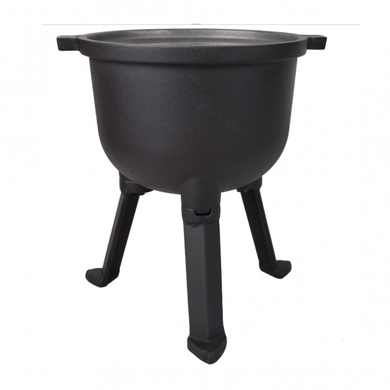 Kociołek żeliwny garnek żeliwny na ognisko 8L POKRYWA BBQ01 - obrazek 2