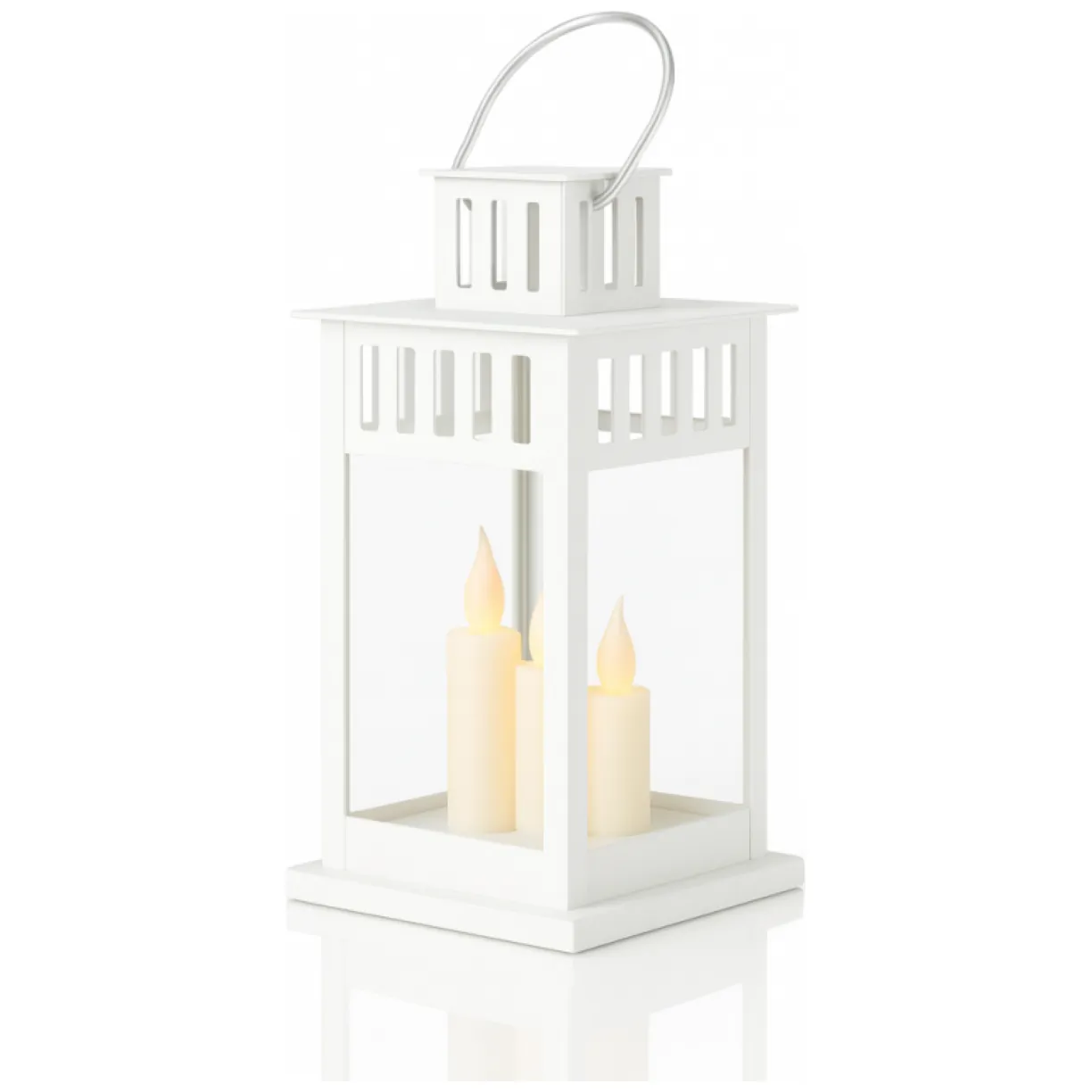 Lampion dekoracyjny LED z imitacją świecy 8 x 15 cm - LAMP57B - obrazek 2